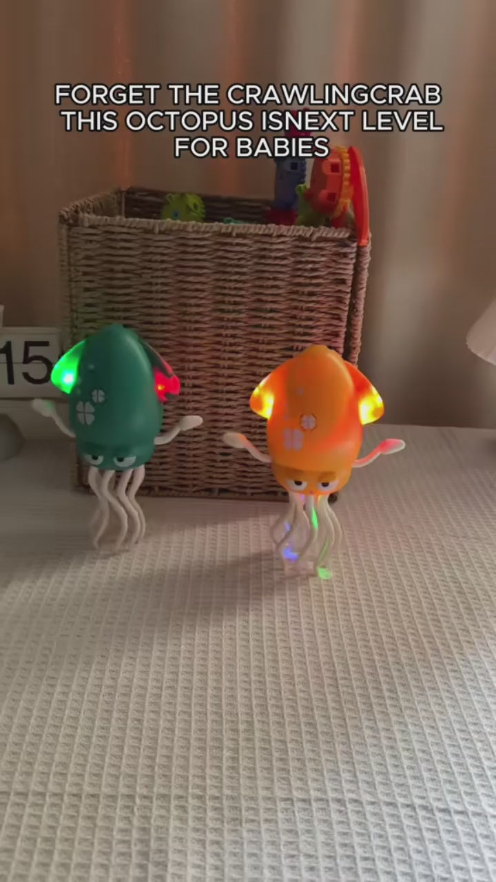 Dancing Jellyfish Toy, Light-up Musical Octopus with 360° Rotating Tentacles, Interactive Educational Kids Toy Dancing Jelly Fish - Random Colour